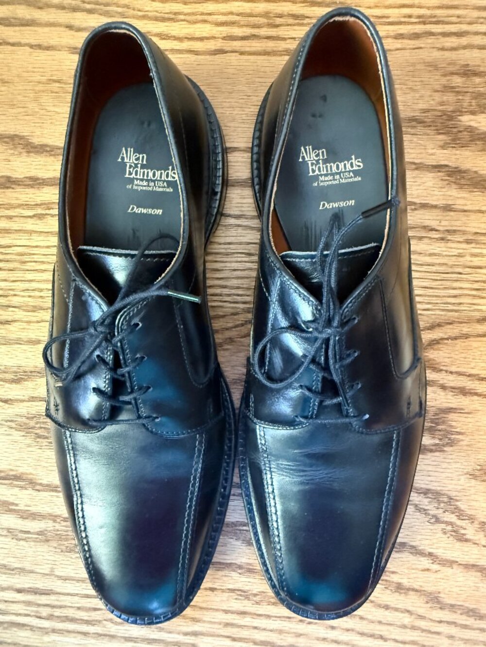Allen Edmonds Dawson Black Leather Derby Dress Shoes Men’s 10.5 D USA